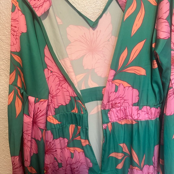 Boston Drawn Floral Tiered Maxi Dress Women’s Size 16 - Picture 9 of 16